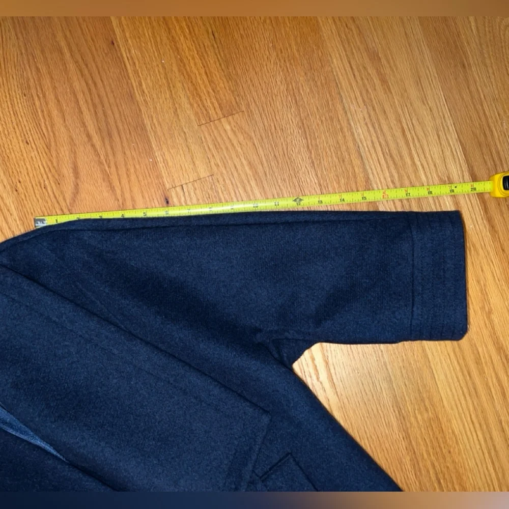 LTD Dark Blue Women's wool cocoon Coat - Picture 7 of 7